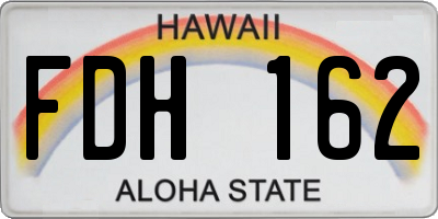 HI license plate FDH162