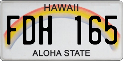 HI license plate FDH165