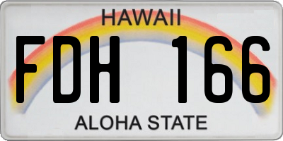 HI license plate FDH166