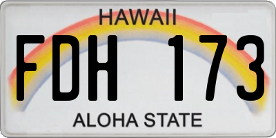 HI license plate FDH173