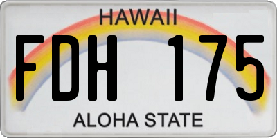 HI license plate FDH175