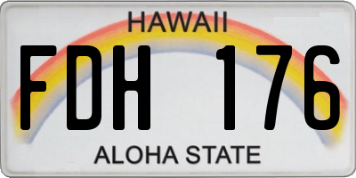 HI license plate FDH176