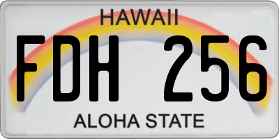 HI license plate FDH256