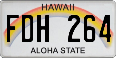 HI license plate FDH264