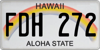 HI license plate FDH272