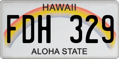 HI license plate FDH329