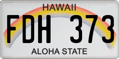 HI license plate FDH373