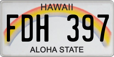 HI license plate FDH397