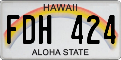 HI license plate FDH424