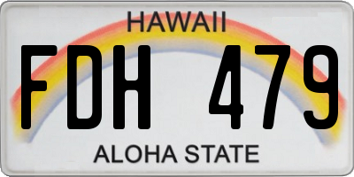 HI license plate FDH479