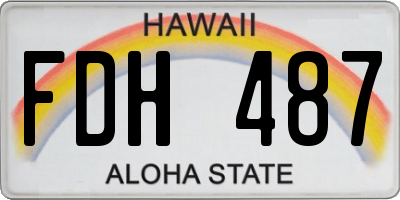 HI license plate FDH487