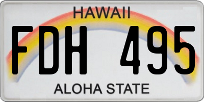 HI license plate FDH495