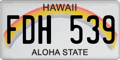 HI license plate FDH539