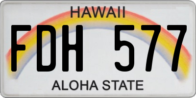 HI license plate FDH577