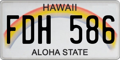 HI license plate FDH586