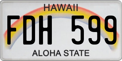 HI license plate FDH599