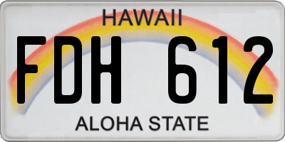 HI license plate FDH612