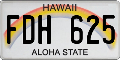 HI license plate FDH625