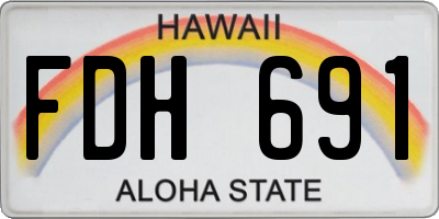 HI license plate FDH691