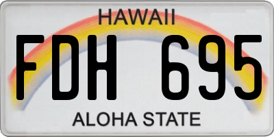 HI license plate FDH695