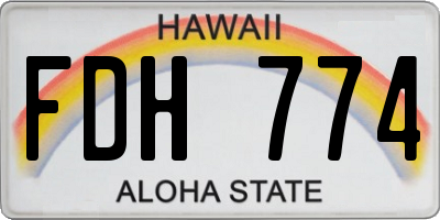 HI license plate FDH774