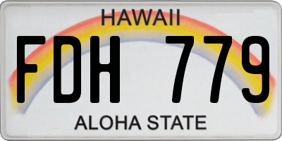 HI license plate FDH779