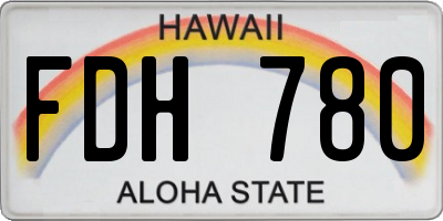HI license plate FDH780