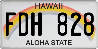 HI license plate FDH828
