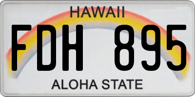 HI license plate FDH895