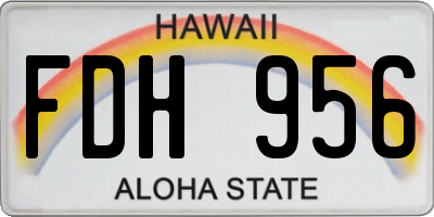 HI license plate FDH956