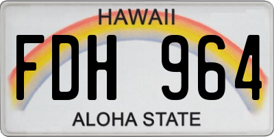 HI license plate FDH964