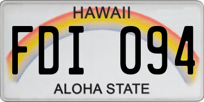HI license plate FDI094