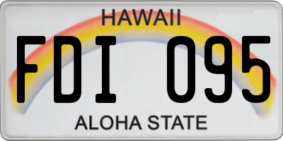 HI license plate FDI095