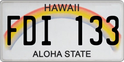 HI license plate FDI133