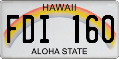 HI license plate FDI160