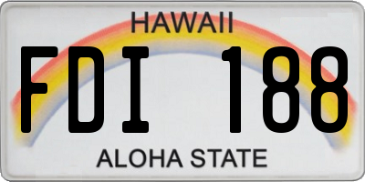 HI license plate FDI188
