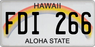 HI license plate FDI266