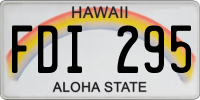 HI license plate FDI295