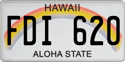HI license plate FDI620