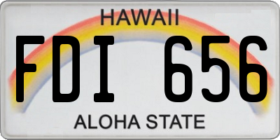HI license plate FDI656