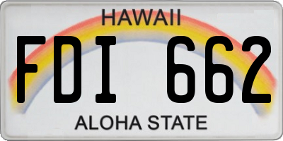 HI license plate FDI662