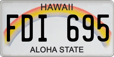 HI license plate FDI695