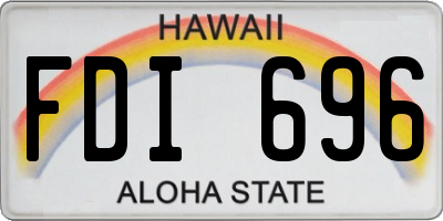 HI license plate FDI696