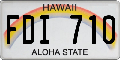 HI license plate FDI710
