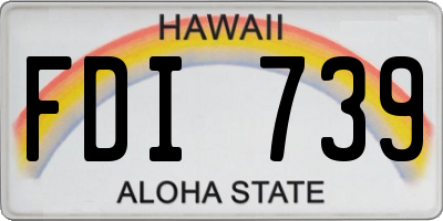 HI license plate FDI739