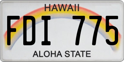 HI license plate FDI775