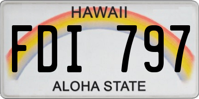 HI license plate FDI797
