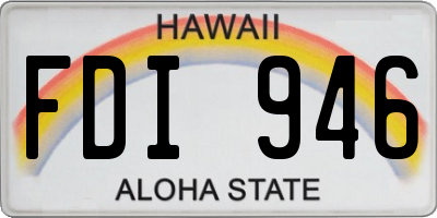 HI license plate FDI946