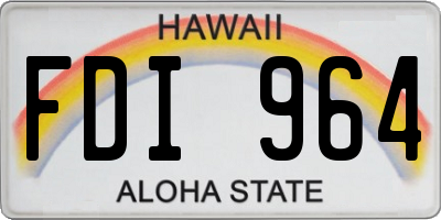 HI license plate FDI964