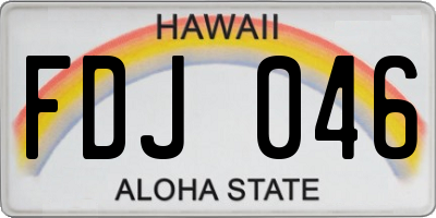 HI license plate FDJ046